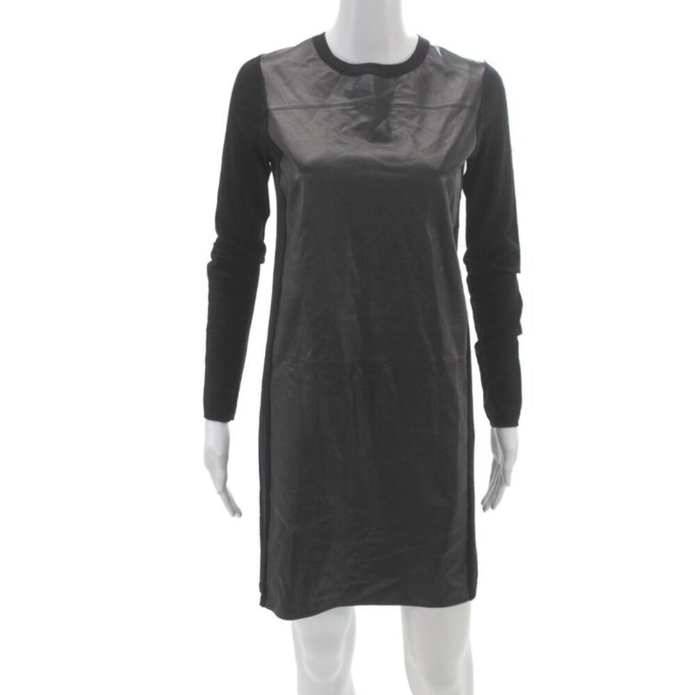 Vince Womens Shift Dress Black Wool Long Sleeve Size XS - Picture 1 of 6